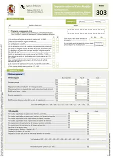 Modelo 303: первая страница бланка